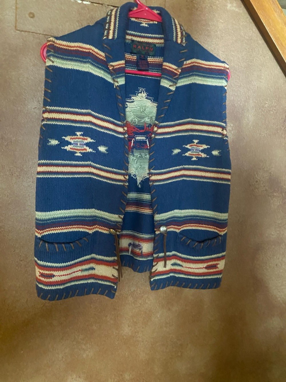 Ralph Ralph Lauren Open Front Sweater Vest